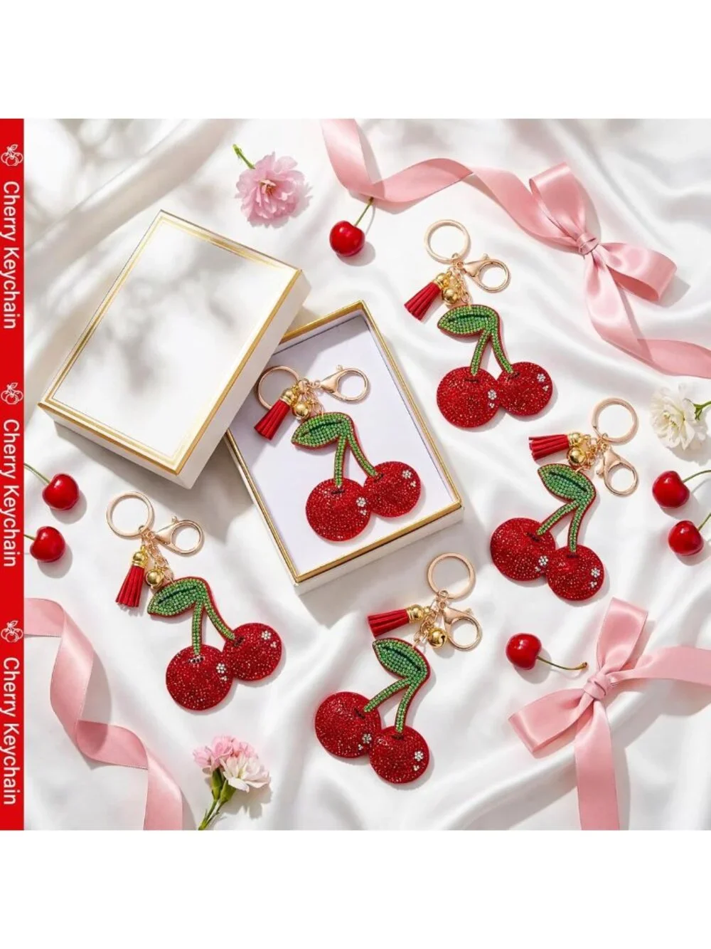 12 Pcs Sparkling Rhinestone Keychains for Women - Bling Accessories & Gifts